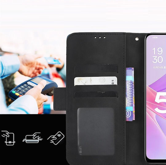 Honor Book Synthetic Leather / Plastic / Silicone Black (Realme 5 Pro)