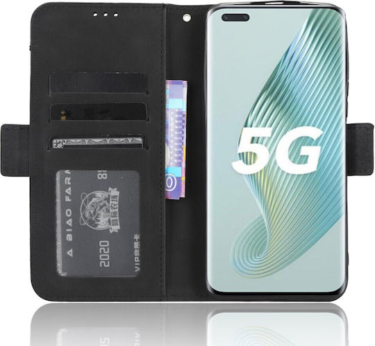 Honor Book Synthetic Leather / Plastic / Silicone Black (Realme 5 Pro)
