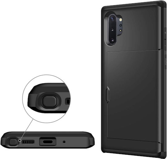 Задна корица Силикон / Пластмаса Черен (Galaxy Note 10+)