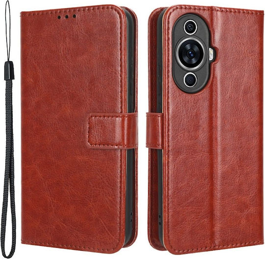 Crazy Horse Wallet Synthetic Leather / Plastic / Silicone Brown (Huawei Nova 11 Pro)