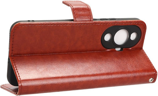 Crazy Horse Wallet Synthetic Leather / Plastic / Silicone Brown (Huawei Nova 11 Pro)