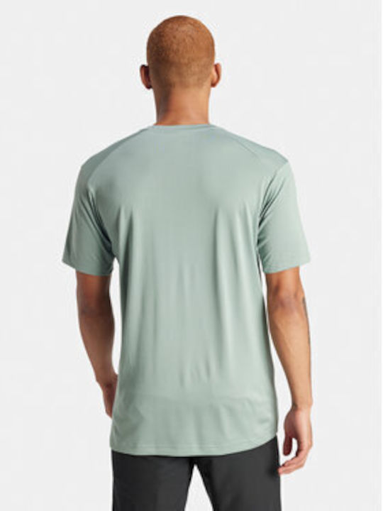 Adidas Ανδρικό Αθλητικό T-shirt Κοντομάνικο Πράσινο