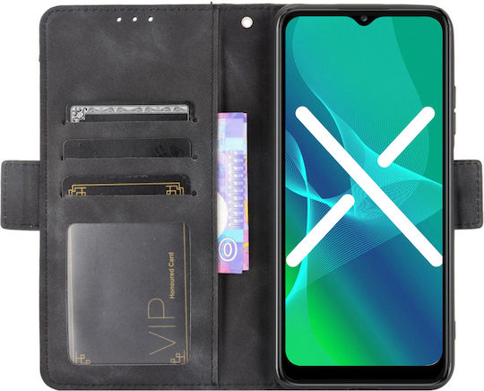 Book Δερματίνης / Πλαστικό / Σιλικόνης Μαύρο (Oppo Reno7 Lite)