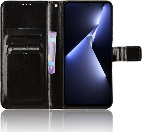 Brieftasche Synthetisches Leder / Kunststoff / Silikon Schwarz (Realme 5 Pro)