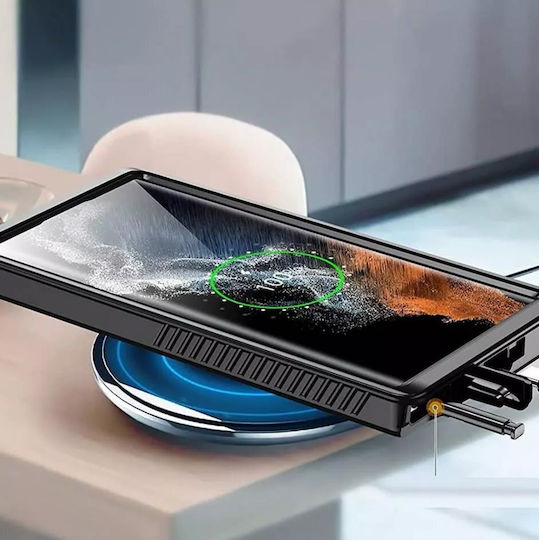Redpepper Dot+ 360 Full Cover 2mm Αδιάβροχο Μαύρο (Galaxy S22 Ultra 5G)