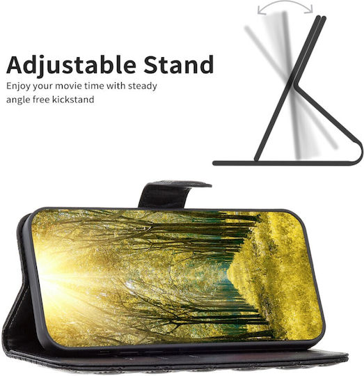 Binfen Binfen Diamond Gitter Brieftasche Synthetisches Leder 0.3mm Schwarz (Galaxy A25 5G)