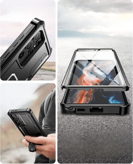 Dexnor 360 Full Cover Set cu Geam Negru (Galaxy S22 Ultra 5G)
