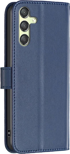 Binfen Wallet Case Synthetic Leather 0.3mm Blue for Galaxy A25 5G