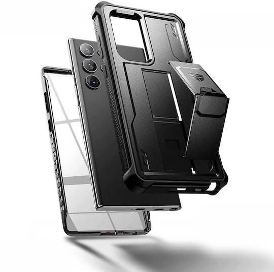 Dexnor 360 Full Cover Set cu Geam Negru (Galaxy S22 Ultra 5G)