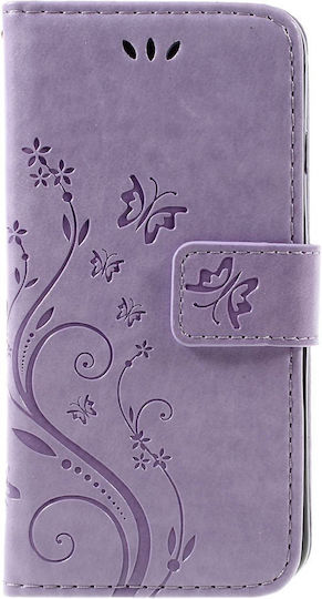 Erbord Book Piele artificială / Plastic / Silicon Violet (iPhone 8/7)
