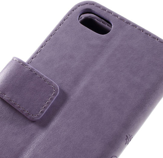 Erbord Book Piele artificială / Plastic / Silicon Violet (iPhone 8/7)