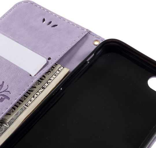 Erbord Book Piele artificială / Plastic / Silicon Violet (iPhone 8/7)