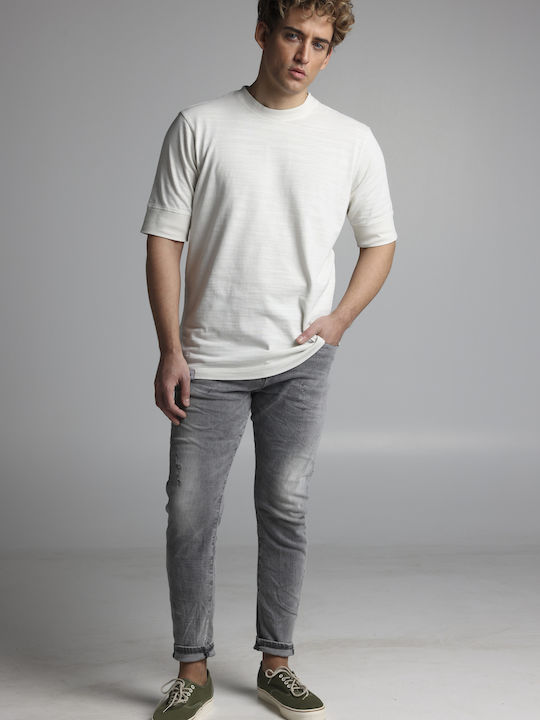 Men's Jeans Pants Elastic Grey