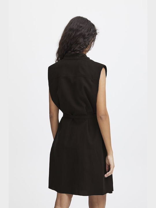 ICHI Mini Φόρεμα Μαύρο