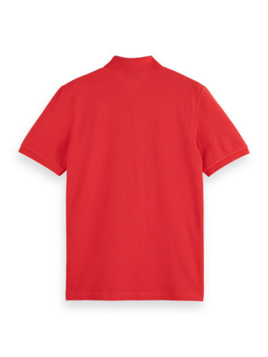 Scotch & Soda Bluza Bărbătească cu Mânecă Scurtă Polo Lobster-red