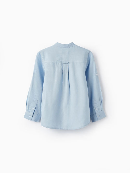 Zippy Kids Linen Shirt Light Blue