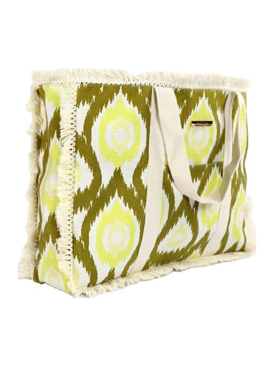 Achilleas Accessories Fabric Beach Bag Green