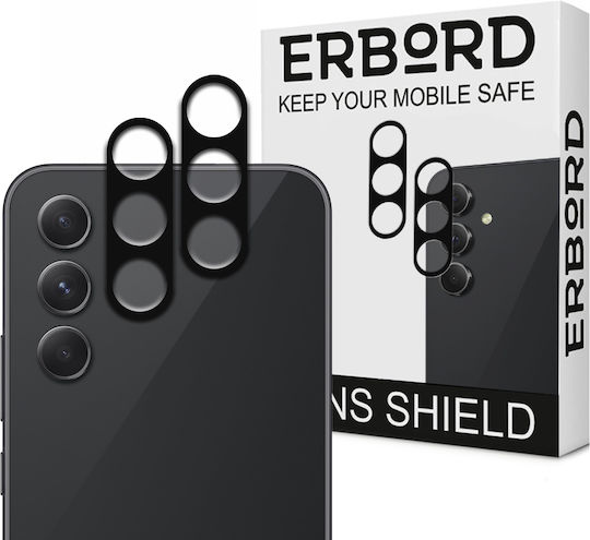 Erbord Camera Protection Tempered Glass Black for the Galaxy A54