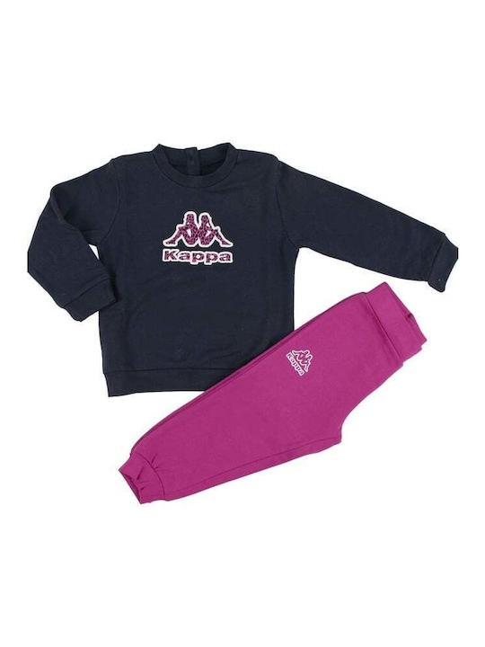 Kappa Copilăresc Set de pantaloni de trening Fuchsia 2buc