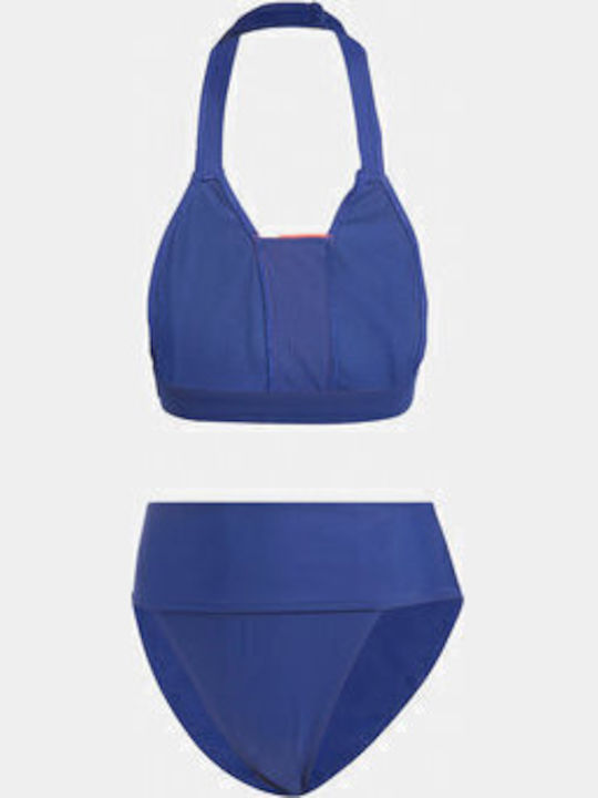 Sportswear Colorblock Set Bikini Μπουστάκι Ψηλόμεσο Μπλε