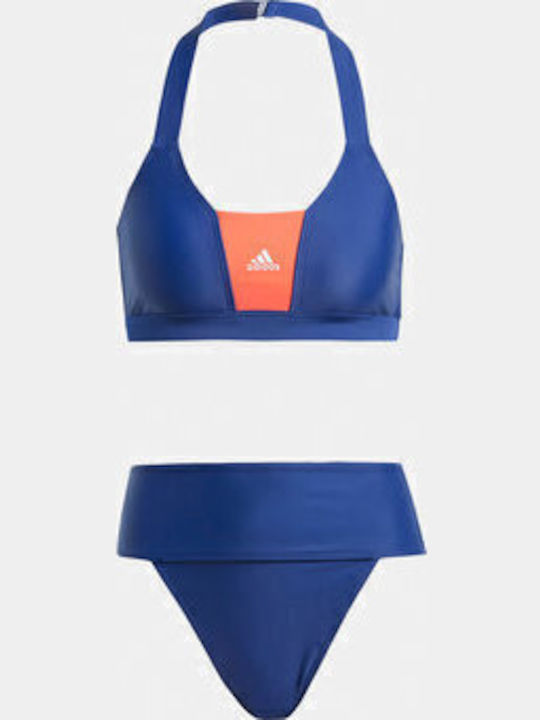 Sportswear Colorblock Set Bikini Μπουστάκι Ψηλόμεσο Μπλε