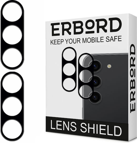 Erbord Camera Lens Glass Black for Samsung Galaxy S23