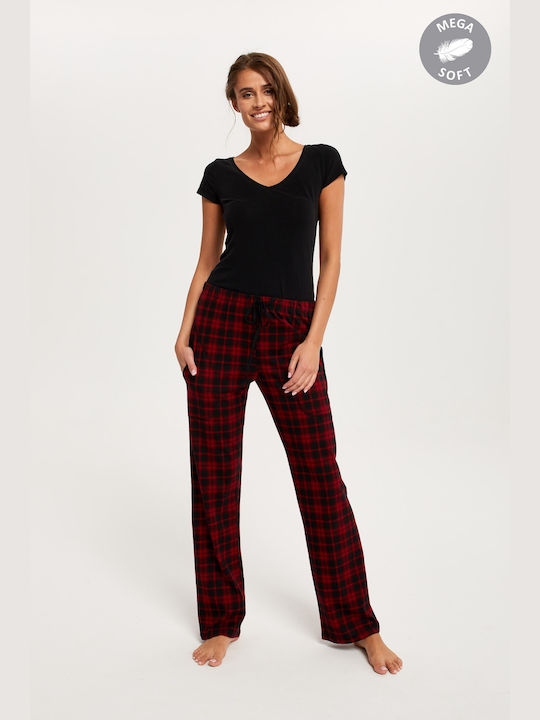 Italian Fashion Winter Women's Pyjama Pants Red Squirrel