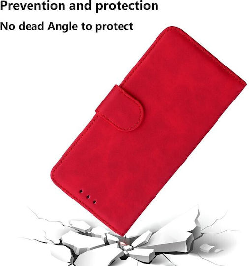 Skin Feel Wallet Red (Galaxy Note 8Redmi Note 8 ProOnePlus 8 ProRealme 8/8 Pro)