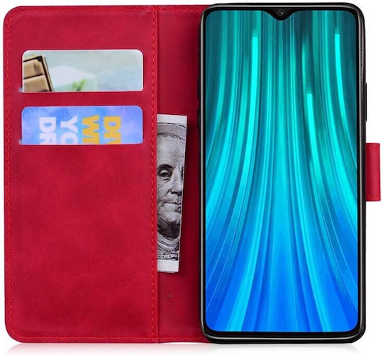 Skin Feel Wallet Red (Galaxy Note 8Redmi Note 8 ProOnePlus 8 ProRealme 8/8 Pro)