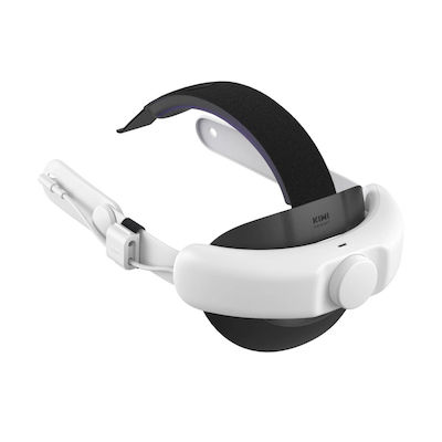 KIWI Design Battery Strap for Meta Quest 3 pentru VR (realitate virtuală) în culoarea Alb