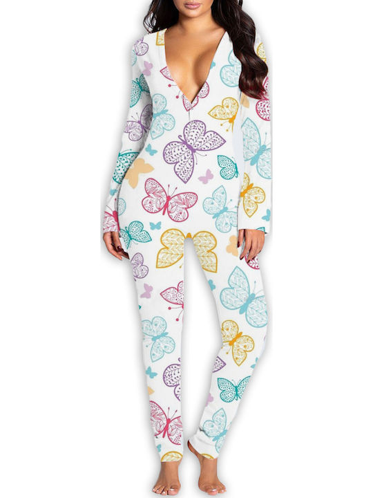 Winter Women's Onesie Pyjama White
