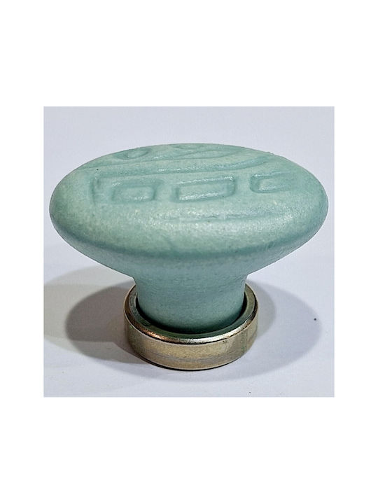 Premier Kids Knob Furniture made of Zamak & Metallic & Porcelain in Light Blue Color 35mm (Center Distance 25mm) 11779-000-ARG1 1pcs