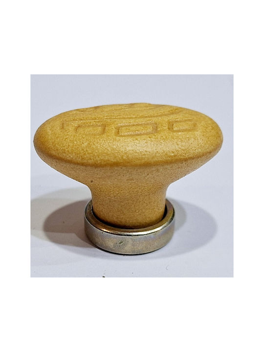 Premier Kids Knob Furniture made of Zamak & Porcelain & Metallic in Yellow Color 35mm (Center Distance 25mm) 11781-000-ARG1 1pcs