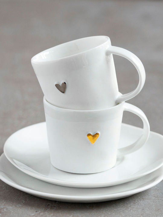 Raeder "Heart" Cup Coffee Porcelain White