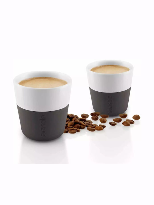 Eva Solo Σετ Φλιτζάνια Espresso από Πορσελάνη Μαύρα 80ml 2τμχ