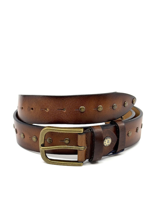 Men's Belt Leather Tabac Brown
