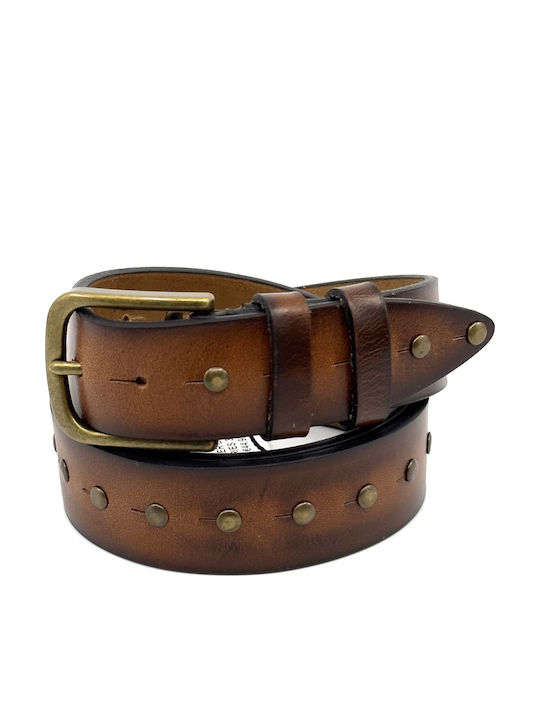 Men's Belt Leather Tabac Brown