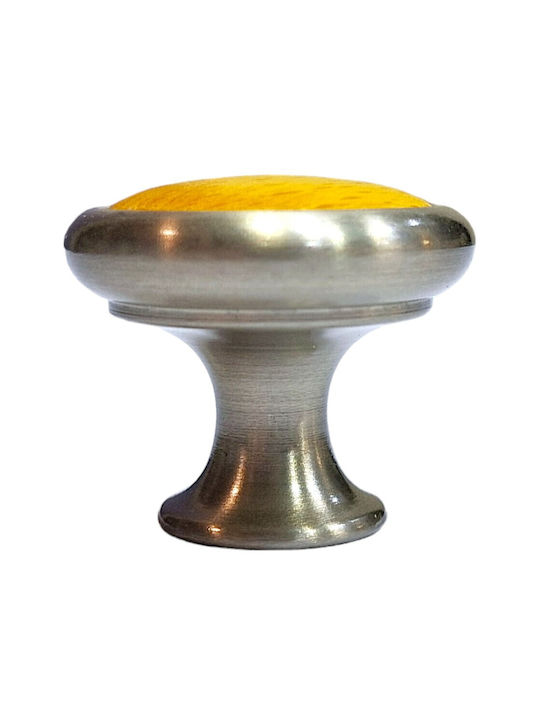 Gem Knopf Möbelgriff aus Metallisch & Zamak & Hölzernes Nickel matt 11782-000-MAU1 1Stück