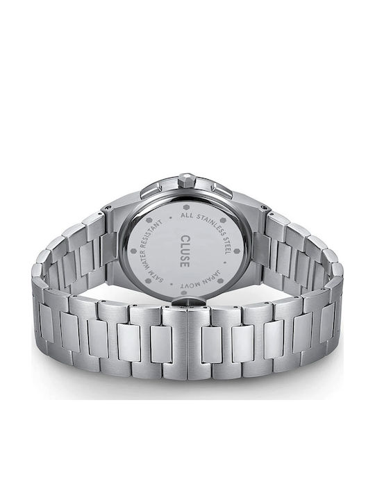 Cluse Vigoureux Men's Watch 40mm Chronograph Battery with Stainless Steel Bracelet Silver