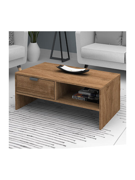 Rectangular Coffee Table Galaxy Wooden Walnut L100xW50xH42cm.