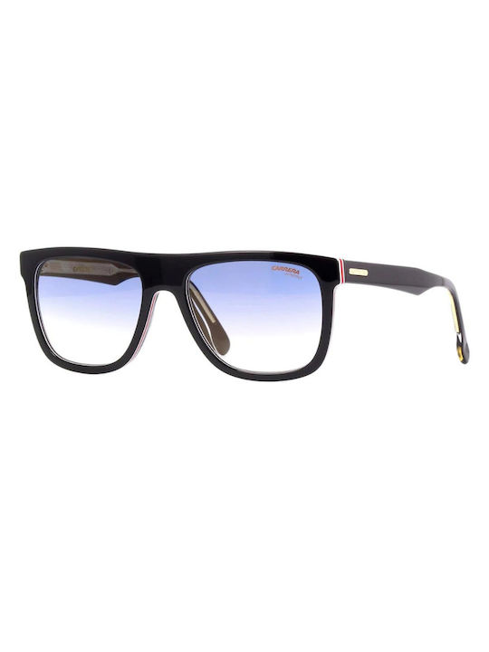 Carrera Men's Sunglasses with Black Plastic Frame and Blue Gradient Lens 267-S-M4P1V