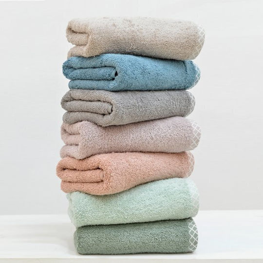 Lino Home Handtuch Marley 30x50εκ. Lilac Gewicht 600gr/m²