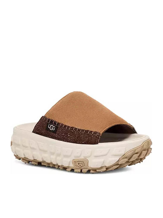 VENTURE DAZE SLIDES Women's Flat Sandals in Brown Color