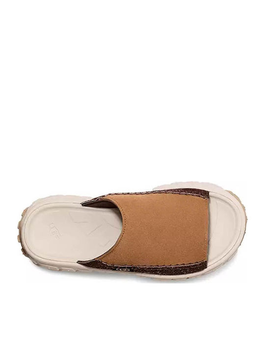 VENTURE DAZE SLIDES Women's Flat Sandals in Brown Color