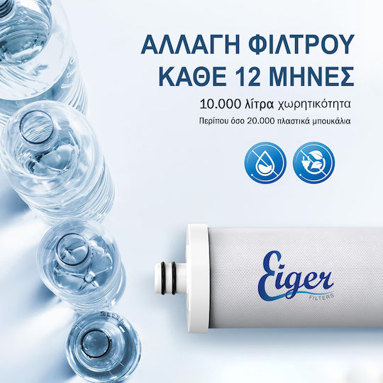 Eiger Ανταλλακτικό Φίλτρο Νερού Άνω Πάγκου από Ενεργό Άνθρακα 10"