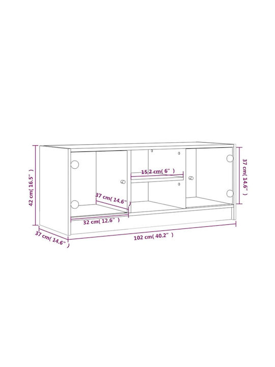 vidaXL TV Stand Sonoma Oak Length 102cm Width 37cm Height 42cm
