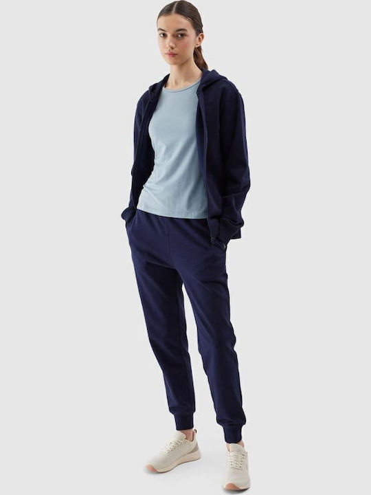 Women's Sweatshirt Jacket Hooded Navy Blue