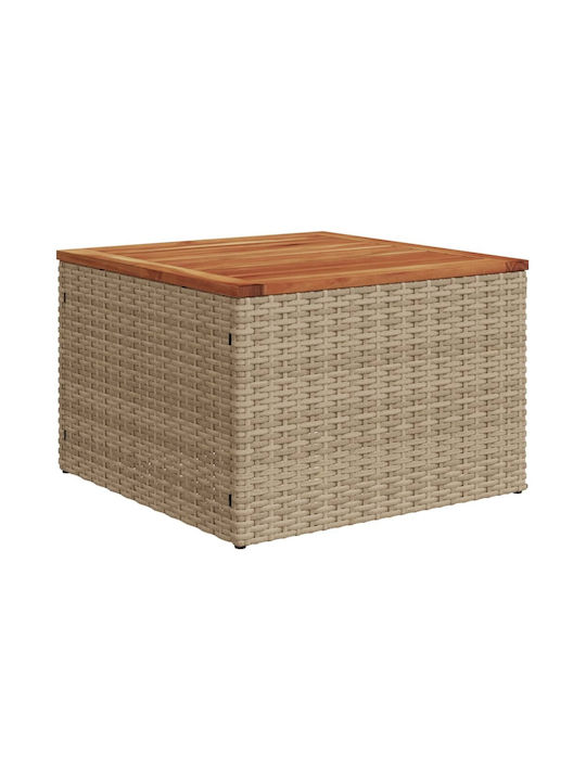 Sitting Room Table for Small Outdoor Spaces Beige 55x55x37cm