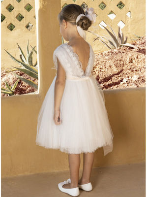 Baby Bloom Ecru Tulle Baptism Dress