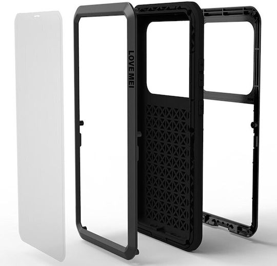 Love Mei Back Cover Metalic Negru (Galaxy S20 Ultra)